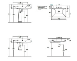 Фото Раковина подвесная Globo Relais (RE070.BI) белый