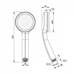 Лейка для душа IDDIS SpaHome (SPA1F00i18)