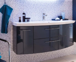 Тумба под раковину Pelipal Cassca CS-WTUSL04 Comfort антрац 70/9 121 см подвесная, антрацит