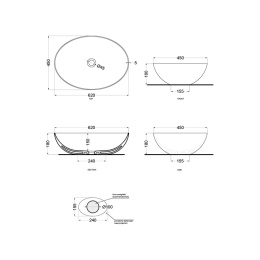 Раковина накладная CIELO ERA-ECO BAECO AV