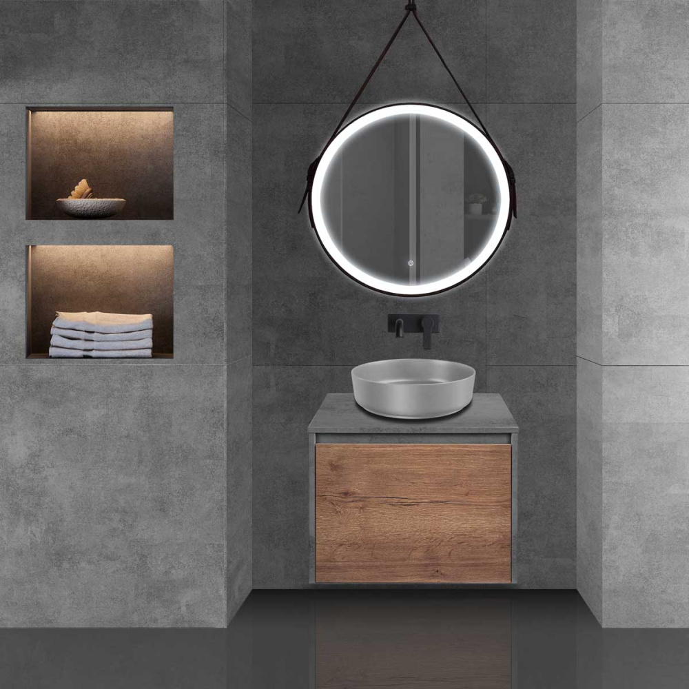 Фото База под накладную раковину Vincea Mesa (VMC-2MS600TB) T.Oak + Beton