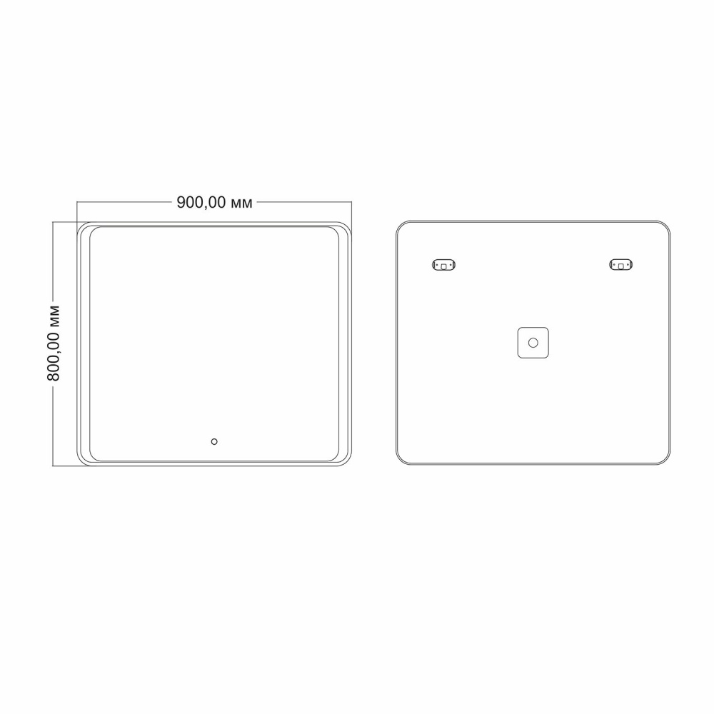 Зеркало с подсветкой MIXLINE Валерия 900*800 (545522)