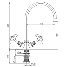 Фото Смеситель для кухни Paini Ornellaia 87CR572KM хром