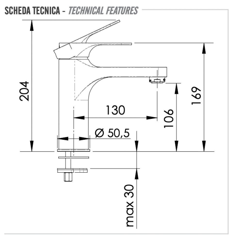 Фото Смеситель для раковины Remer Class Line L11L