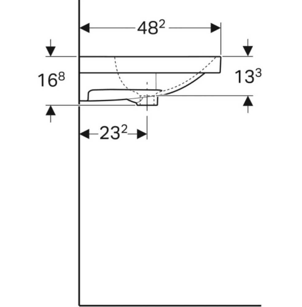 Geberit Acanto 500.624.01.2 Раковина, подвесная