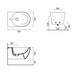 Биде подвесное Catalano Sfera (0518551001) белый