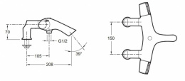 Смеситель Jacob Delafon Symbol E71685-CP для ванны термостатический