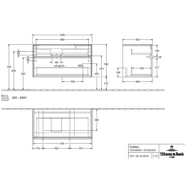 Villeroy Boch Collaro C01400E8 Тумба под раковину 1000х500 мм (White Wood)