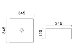 Раковина накладная Azario  (AZ-41314) Белый