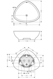 Hansgrohe Axor Massaud 18950000 Ванна (белый)