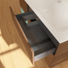 Villeroy Boch Finion F060GMGN Тумба под раковину 1196х498 мм (olive matt/walnut veneer)