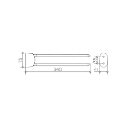 Полотенцедержатель Keuco Elegance New 11620010000, хром