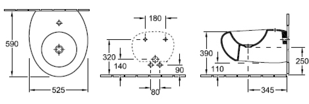Фото Villeroy&Boch Pure Stone 547001R2 Биде подвесное (ярко-белый)