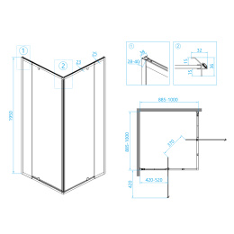 Душевой уголок RGW Passage 06083800-11