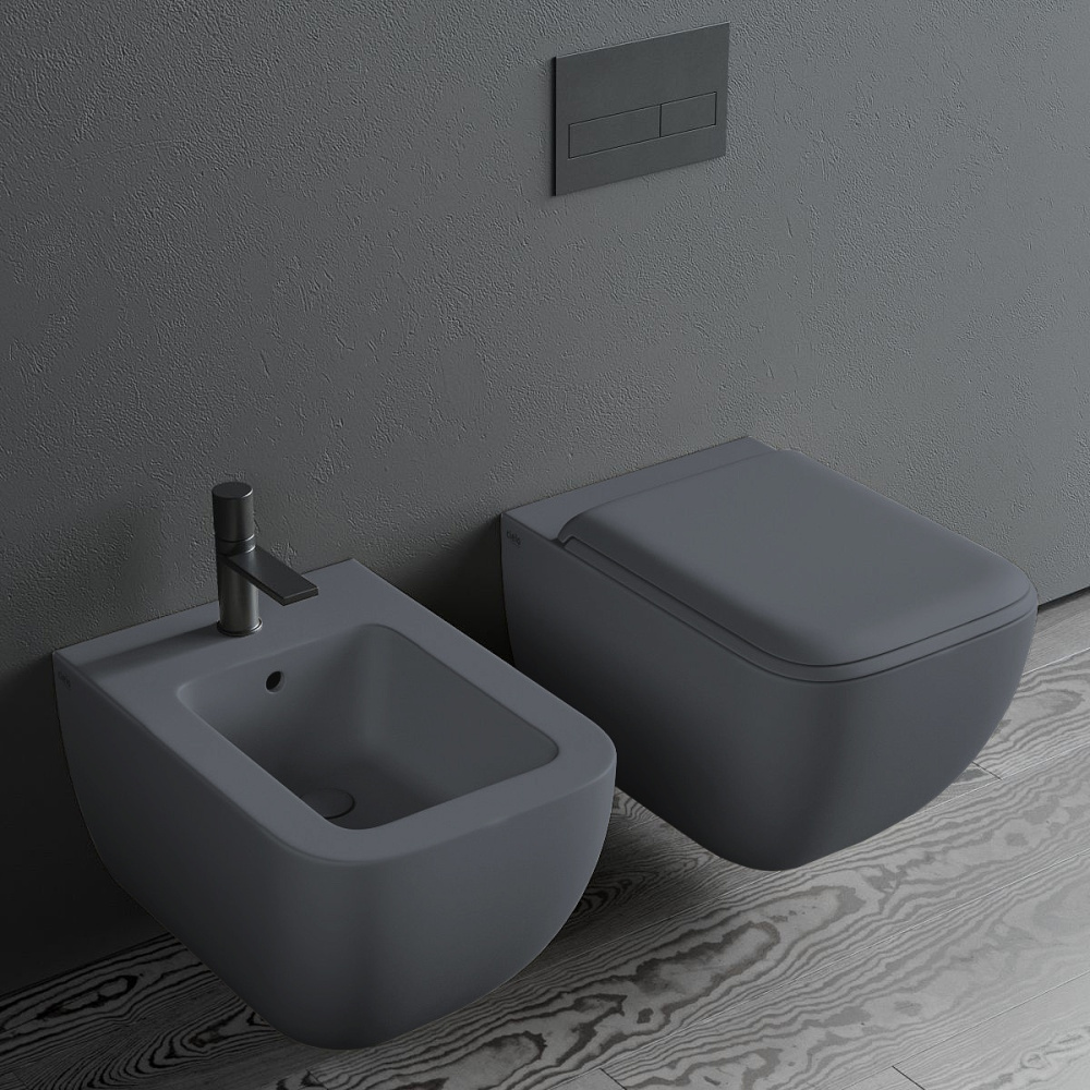 Ceramica CIELO Shui Comfort SHCOVSK CM - Унитаз подвесной 55*37 см, Rimless безободковый (Cemento)