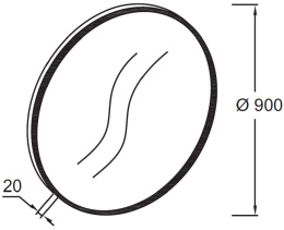 Зеркало Jacob Delafon Odeon Rive Gauche EB1268-S06, 90 см, лакированная рама темно-синий сатин