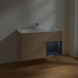 Villeroy Boch Finion F040HGPC Тумба под раковину 996х498 мм (midnight blue matt/oak veneer)