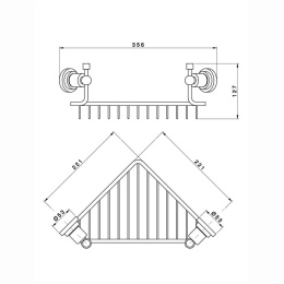 Фото Угловая корзинка для душа Nicolazzi M.Croce 1495CR27 (хром)