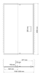 Душевая дверь WasserKRAFT Berkel 48P05 120*200 см