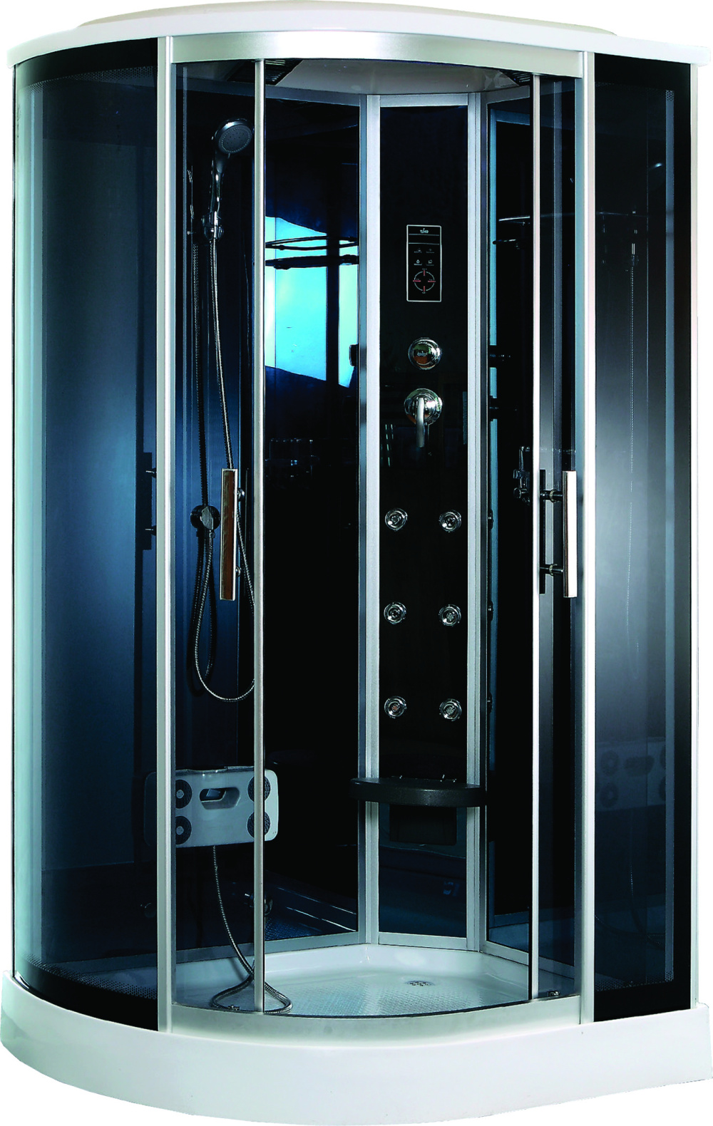 Фото Душевая кабина 120x85x220 Timo (T-1102 R) С гидромассажем, акрил, Поддон низкий