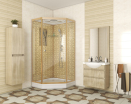 Душевая кабина 90x90x210 Niagara (NG-7701DG) акрил, Поддон низкий