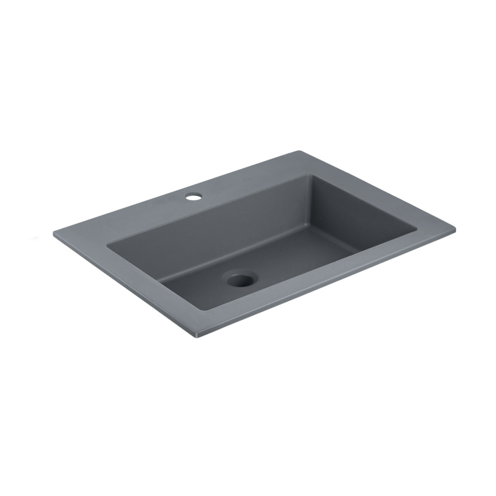 Фото Раковина из кварца Vincea (VCB-13600G) серый, матовый