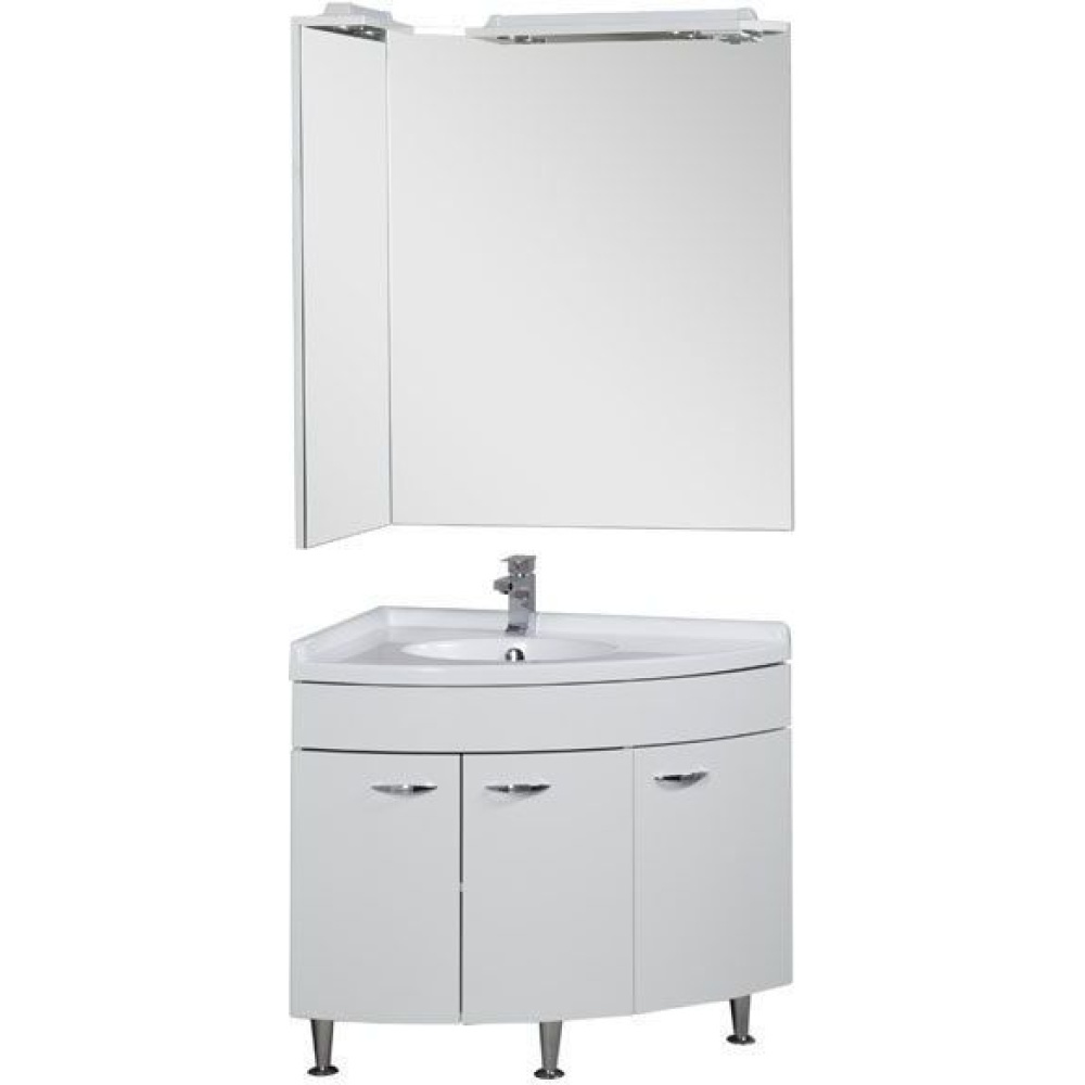 Мебель для ванной Aquanet Корнер 89 L белый (закрытый)