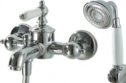 Фото Смеситель для ванны с коротким изливом с аксессуарами Bravat Art (F675109C-B)