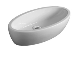 Раковина Simas Lft Spazio LFT 64 bi накладная без отверстия под смеситель, 63*33*17,5 см