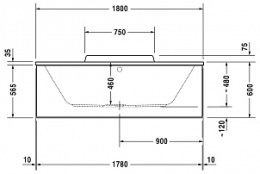 Акриловая ванна 180x80 Duravit (700298000000000), Гидромассаж: нет