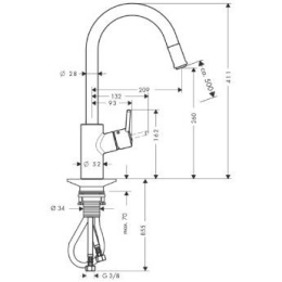 Смеситель для кухни Talis S 14872000 Hansgrohe