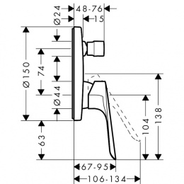Смеситель для душа Hansgrohe Logis E (71404000) хром