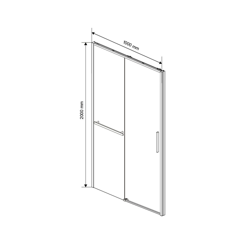 Душевая дверь Vincea Slim Soft (VDS-1SS100CL) хром