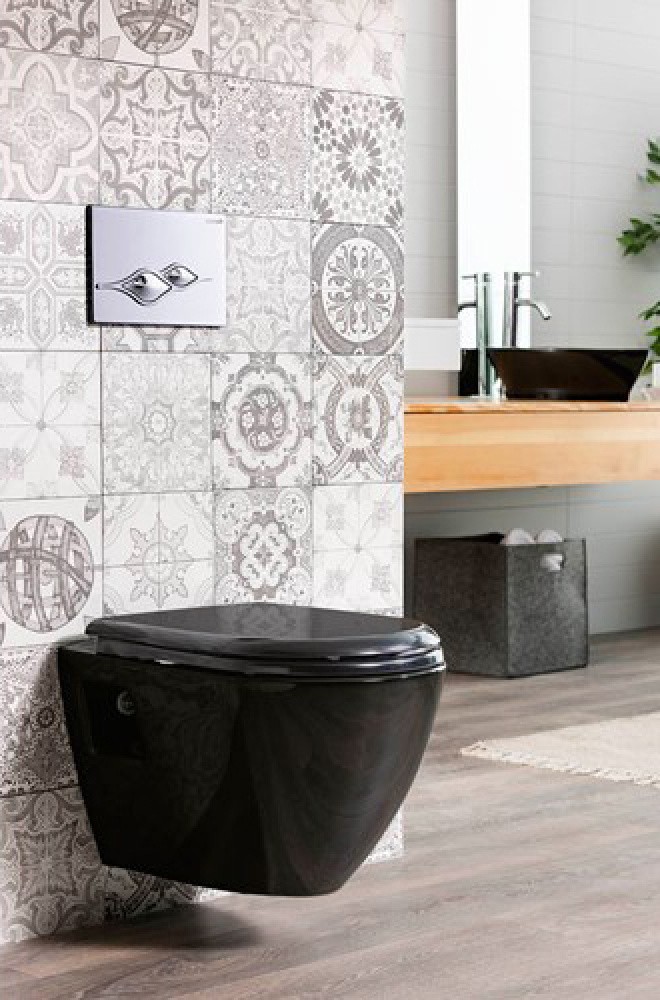 CREAVIT Унитаз подвесной ЧЕРНЫЙ TP325-11SI00E-0000