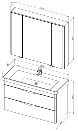 Зеркальный шкаф Aquanet Орлеан (00183078) Белый