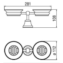NOBILI ACGR01/2XBR Мыльница двойная (бронза)