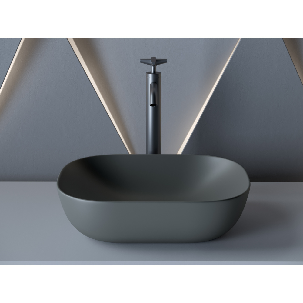 Раковина накладная Ceramicanova Element (CN6009MDH) (45.5 см) тёмный антрацит матовый