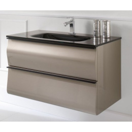 Тумба под раковину Cezares Gliss GLISS85C.03 подвесная, цвет Champagne Laccato Metal
