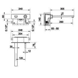 Смеситель для раковины Gessi Rettangolo (20691#031) хром