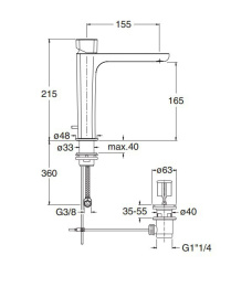 Cristina KING KG22951 Смеситель для раковины
