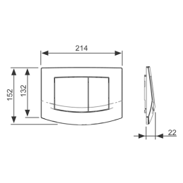 Клавиша смыва Tece (9240226) хром