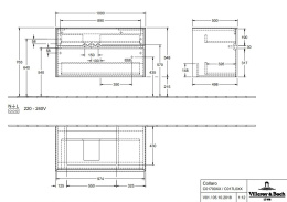 Villeroy Boch Collaro C01700E8 Тумба под раковину 1000х500 мм (White Wood)