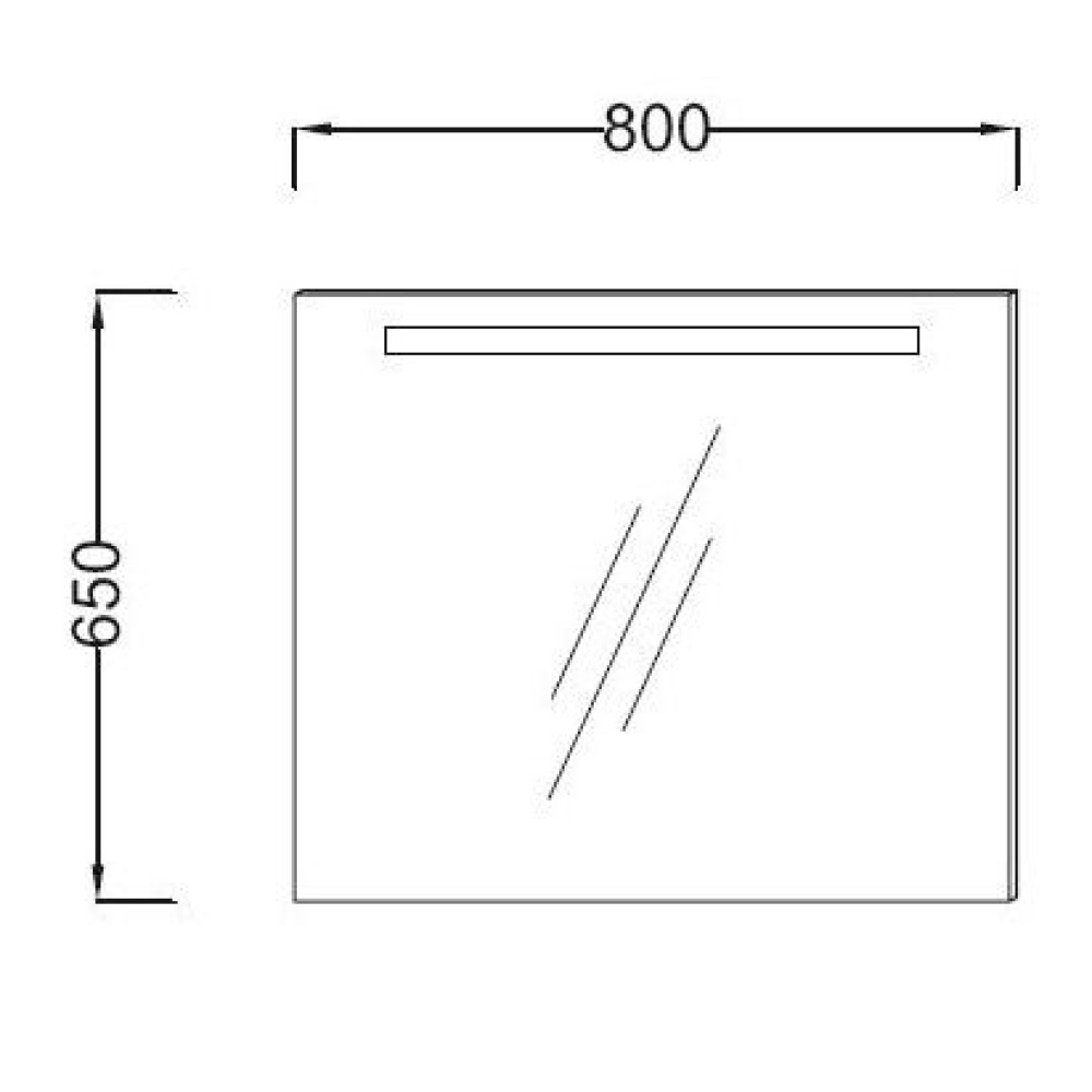 Зеркало Jacob Delafon Line/Parallel 80 см, EB1413-NF, с подсветкой