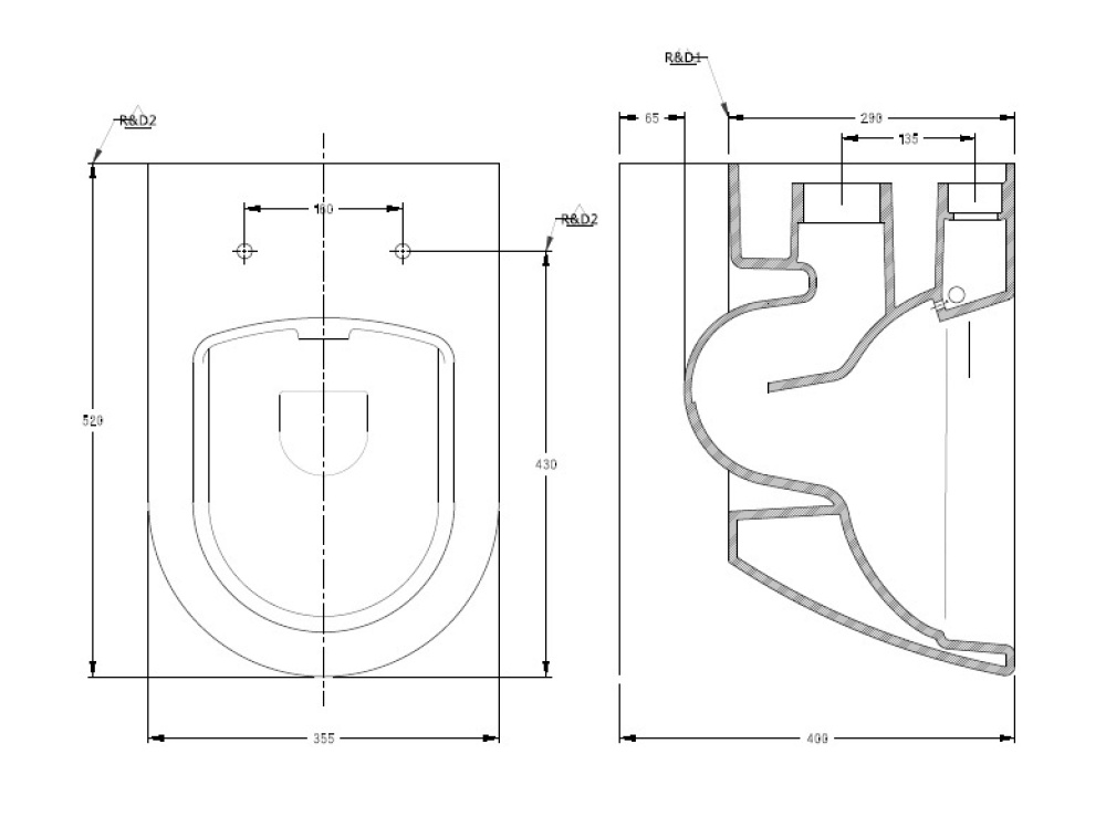 Подвесной унитаз Serel Sapphire SP26 35.5 x 52 x 34 см сиденье, Soft Close, белый