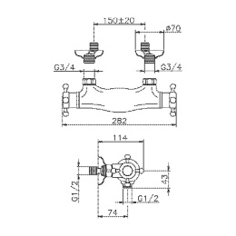 Смеситель для душа Cisal Victorian VTT010102A