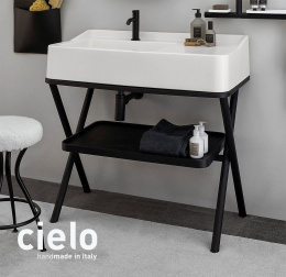 Фото Ceramica CIELO Siwa SWLA B - Раковина для ванной комнаты 90*50 см (белая глянцевая)