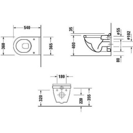Инсталляция Geberit с унитазом Duravit Starck 3 458.125.21.1/42000900A1/0063890000, белый