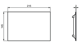 Инспекционная панель Ideal Standard Prosys Septa Pro антивандальная, R0137AC, цвет хром