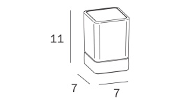 Стакан настольный, хром Inda Lea A1810ZCR21