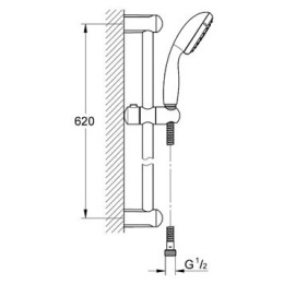 Фото Grohe BauClassic 124404 Комплект смесителей с душем смеситель для ванны, раковины, душевой гарнитур